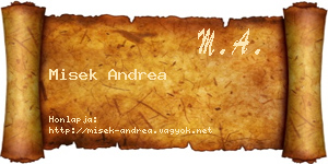 Misek Andrea névjegykártya